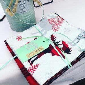 3 pack baby burp cloth buffalo plaid design